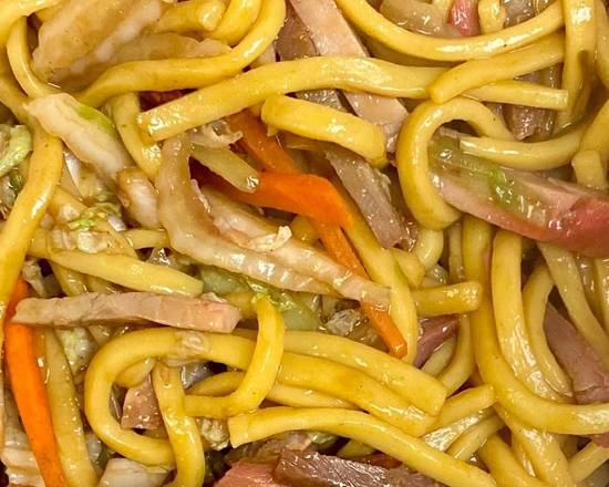 Order Large Roast Pork  Lo Mein food online from China River store, The Village on bringmethat.com