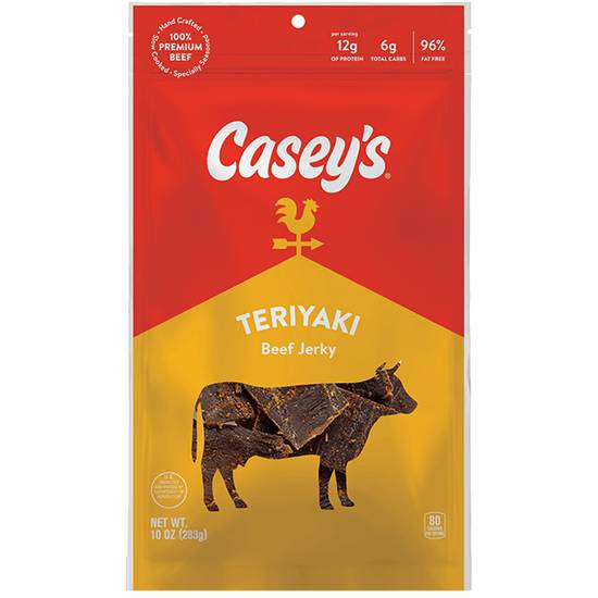 Order Casey's Teriyaki Beef Jerky 10oz food online from Casey's General Store store, Sioux City on bringmethat.com
