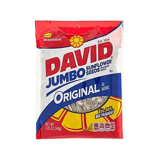 Order Davids Jumbo Sunflower Seeds (5.25 OZ) 133752 food online from Bevmo! store, Albany on bringmethat.com