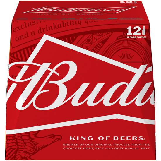 Order Budweiser, 12pk-12oz bottle beer (5.0% ABV) food online from Spirit Shoppe store, GAINESVILLE on bringmethat.com