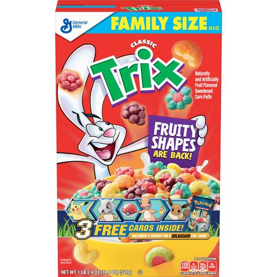 Order Trix Cereal Family Size, 18.4 OZ food online from Cvs store, WESTON on bringmethat.com