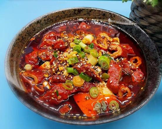 Order 蜀湘豆花肥肠️️️樂 Pork intestine &tofu w/ numbing spicy sauce food online from Fashion Wok store, Sunnyvale on bringmethat.com