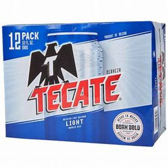 Order TECATE LIGHT 12-12OZ CANS food online from Rocky Liquor store, Claremont on bringmethat.com