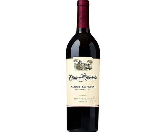 Order Chateau Ste Michelle Cabernet Sauvignon 2018, 750mL wine (13.50% ABV) food online from Fresko Market store, Miami on bringmethat.com