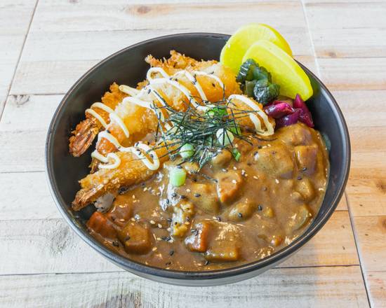 Order Curry Ebi Katsudon food online from Yaakuza Japanese Thai Fusion & Sake Bar store, Merritt Island on bringmethat.com