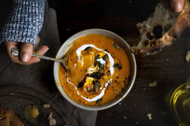 Order Tomato Soup food online from QBD, Not Just Bagels store, Forest Hills on bringmethat.com