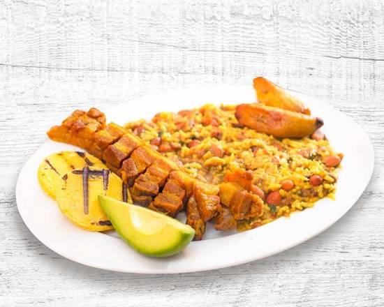 Order Chicharron Con Calentado food online from Noches De Colombia store, Fairview on bringmethat.com