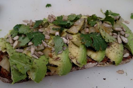 Order Avocado Scramble Toast food online from Breads On Oak store, New Orleans on bringmethat.com