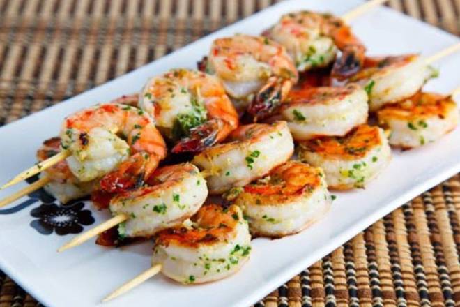 Order Grilled Shrimp- 10 PCs food online from Sharks Seafood & More store, Bowie on bringmethat.com