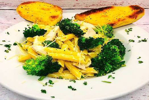 Order Chicken & Broccoli Pasta food online from Selma Chicago Pizzeria store, Rancho Santa Margarita on bringmethat.com