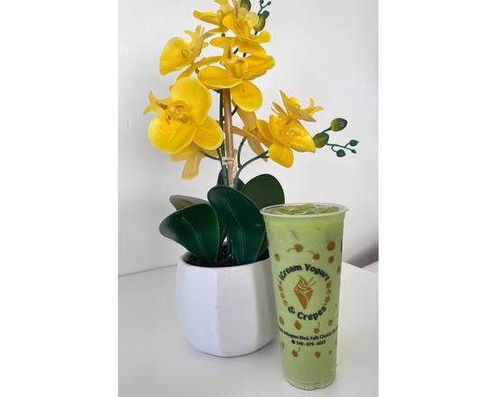 Order Thai Green Milk Tea food online from Icream Yogurt & Crepes store, Falls Church on bringmethat.com