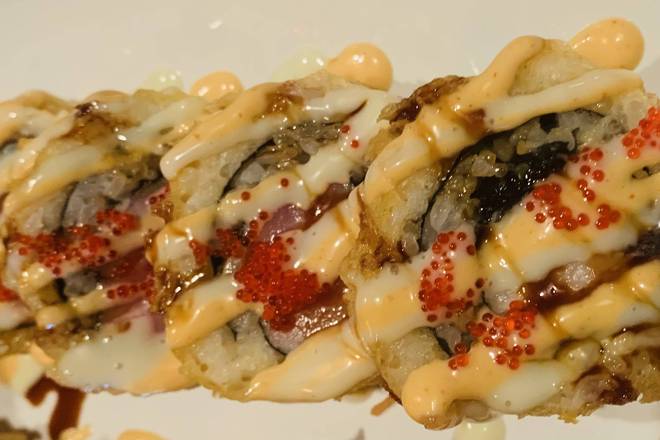 Order Bomb (Deep-Fried) food online from Samurai Sushi store, Heathrow on bringmethat.com
