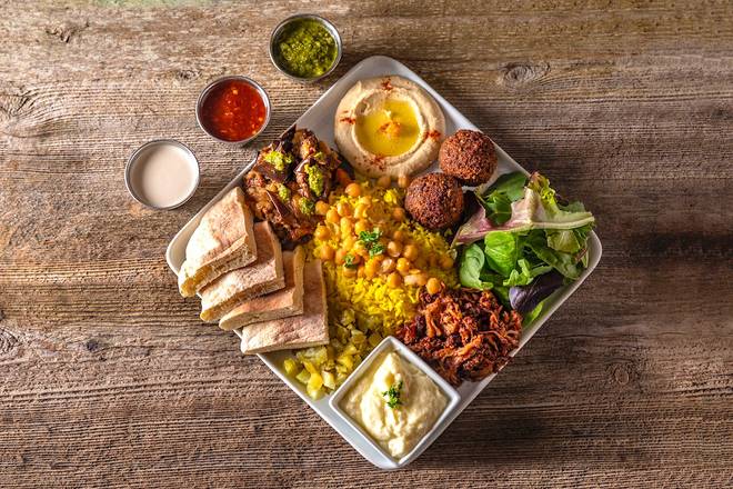 Order Vegan Plate food online from Sajj store, San Francisco on bringmethat.com