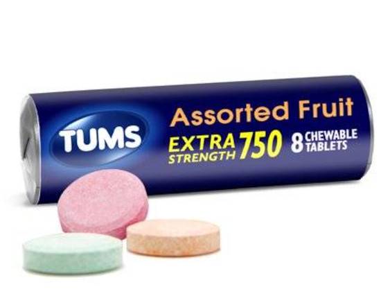 Order Tums Extra Assorted Fruit 8 Count food online from Trumbull Super Stop store, Trumbull on bringmethat.com
