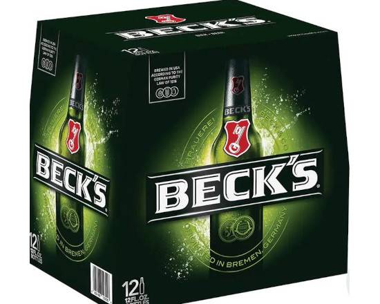 Order Beck's, 12pk-12oz bottle beer (5.0% ABV) food online from Xtra Liquors & Wines store, WEST MIAMI on bringmethat.com