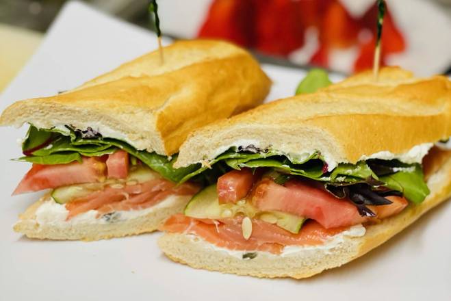 Order Smoked Salmon Sandwich food online from Cafe Papillon store, Miami on bringmethat.com