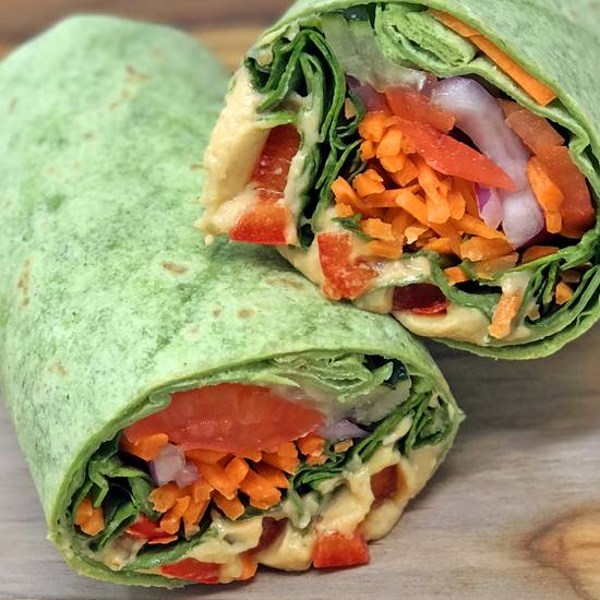 Order Hummus Wrap (Vegan Option) food online from Little Lois Cafe store, Salem on bringmethat.com