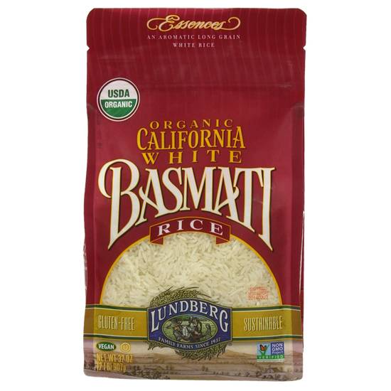 Order Lundberg Family Farms Organic California White Basmati Rice 32oz food online from Everyday Needs By Gopuff store, Fairfield on bringmethat.com