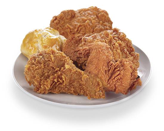 Order 4 Pieces Mix - Chicken and 1 Biscuit food online from Krispy Krunchy Chicken store, Doraville on bringmethat.com