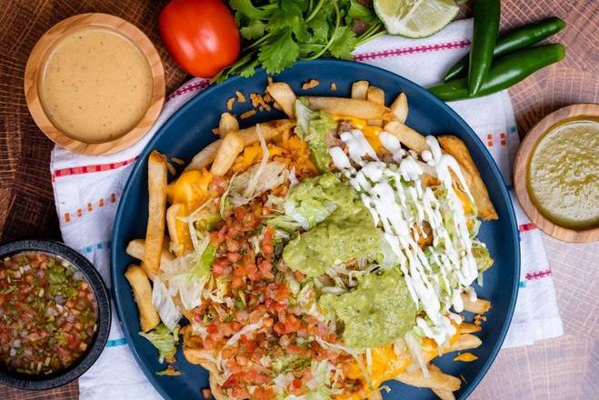 Order Veggie fries food online from La Victoria Taqueria store, San Jose on bringmethat.com