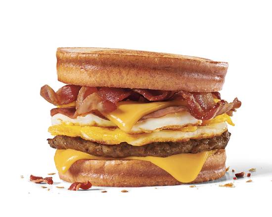 Order Loaded Breakfast Sandwich food online from Jack In The Box store, Castaic on bringmethat.com