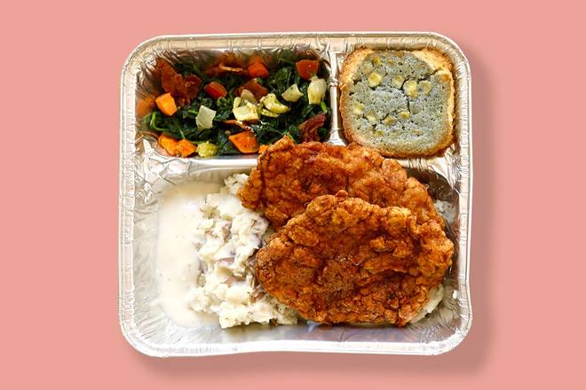 Order TV Dinner Fried Chicken food online from Lazy Dog Restaurant & Bar store, Boca Raton on bringmethat.com