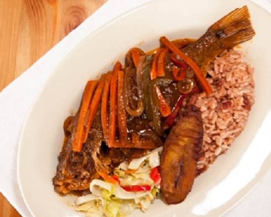 Order Brown Stew Snapper food online from Valencia Caribbean Restaurant store, Margate on bringmethat.com