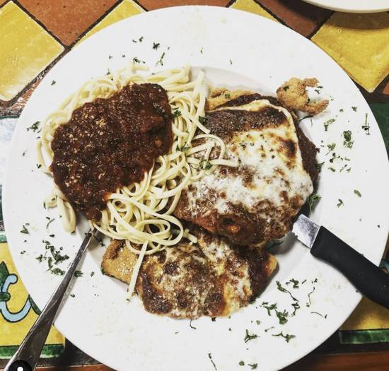 Order Chicken Breast Parmigiana  food online from Stadium Diner store, Miami Gardens on bringmethat.com