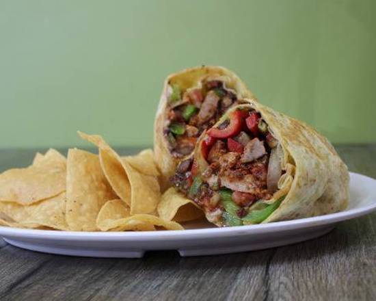 Order Fajita Style Burrito food online from Benny's Tacos & Chicken Rotisserie - Culver City store, Los Angeles on bringmethat.com