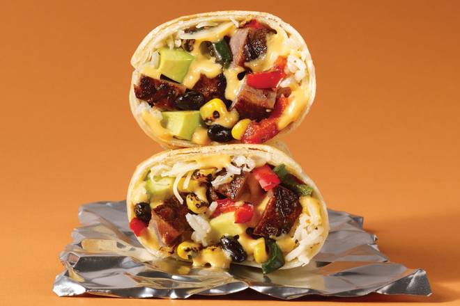 Order The O.G. - choice of grilled chicken, steak or vegetarian (v) food online from Savage Burrito store, Brookfield on bringmethat.com