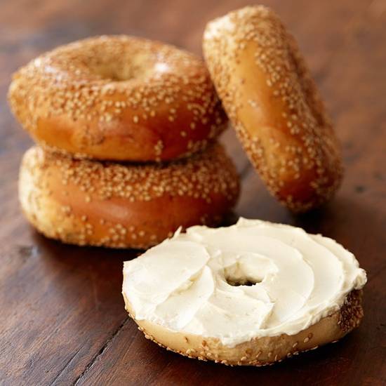 Order Bagel with Cream Cheese  food online from Jannys store, Irvine on bringmethat.com