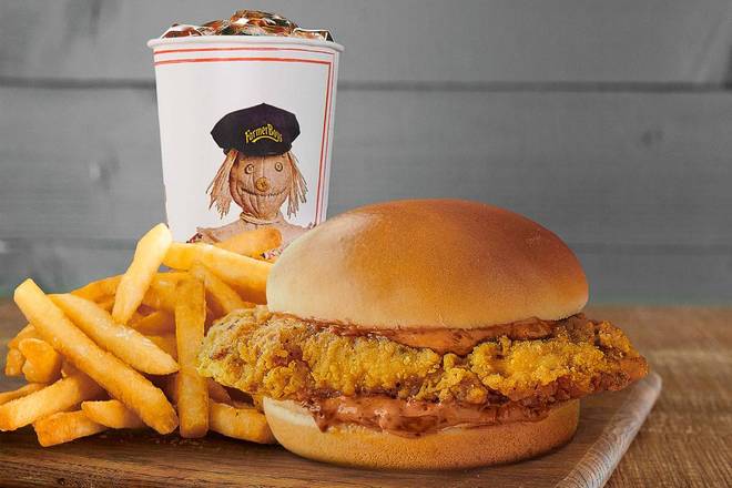 Order Fiery Fried Chicken Sandwich Combo food online from Farmer Boys store, Santa Fe Springs on bringmethat.com