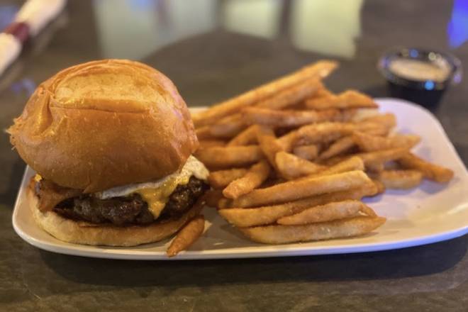 Order Breakfast Burger food online from Tradition's Restaurant store, West Fargo on bringmethat.com