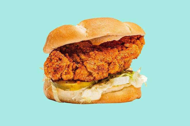 Order Nashville Hot Chicken Tender Sandwich food online from Mrbeast Burger store, Collierville on bringmethat.com