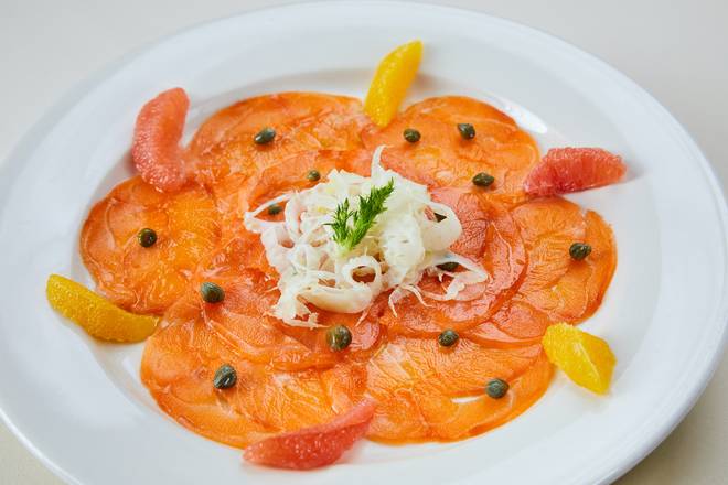 Order Salmon Carpaccio food online from Caffe Abbracci store, Miami on bringmethat.com