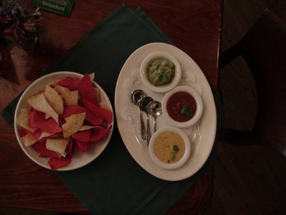 Order Chips & Three Dips (GF, V) food online from The Goose Acre store, The Woodlands on bringmethat.com