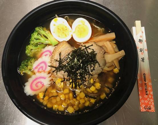 Order spicy miso ramen w. pork food online from Little Tokyo 京都 store, Altoona on bringmethat.com