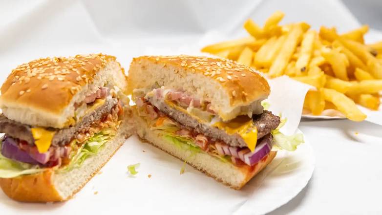 Order Cheese Burger food online from Crown Fried Chicken store, Mount Vernon on bringmethat.com