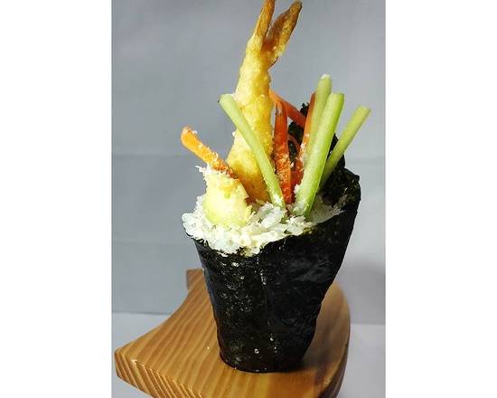 Order Crunch Hand Roll food online from Blue Fish Sushi & Teriyaki store, Huntington Park on bringmethat.com