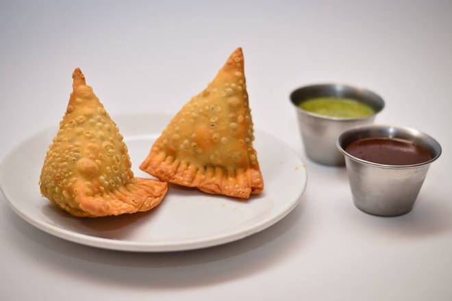 Order Chicken Samosa (2 pcs) food online from Ahmed Indian Grill And Restaurant store, Orlando on bringmethat.com