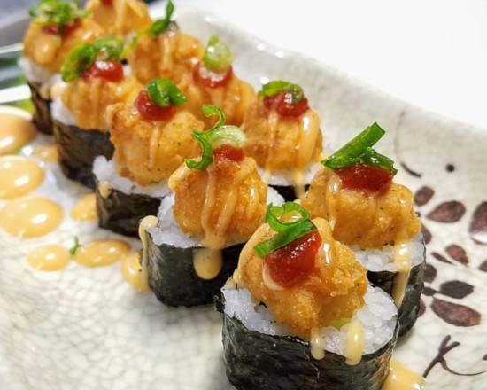 Order Spicy Chicken Cucumber Roll (10 pc) food online from Uwu Sushi store, Rochester on bringmethat.com