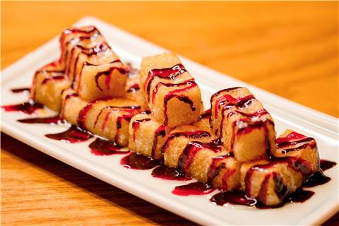 Order Fried Rice Cakes food online from JA Jiaozi Authentic Dumplings store, Irvine on bringmethat.com