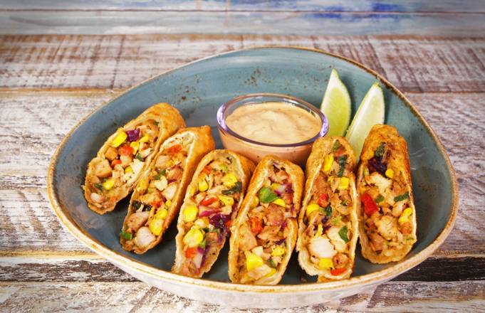 Order Caribbean Chicken Egg Rolls food online from Margaritaville - Front Beach Rd store, Panama City Beach on bringmethat.com