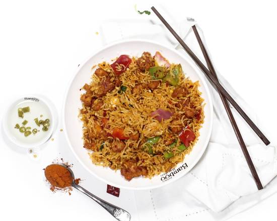 Order Chicken 65 Fried Rice food online from Inchin Bamboo Garden store, Nashville on bringmethat.com