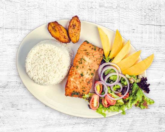 Order Salmon a La Plancha food online from Noches De Colombia store, Fairview on bringmethat.com