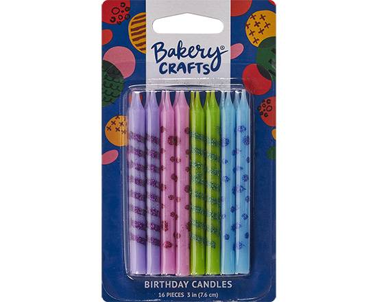 Glitter Stripes & Dots Candles