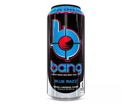 Order Bang Energy Drink - Blue Razz (16 oz) food online from Glenrose Liquor & Mini Mart store, Glendale on bringmethat.com
