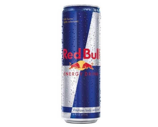 Order Red Bull, 16oz mixer food online from Golden Ox Liquors store, Saint Augustine on bringmethat.com