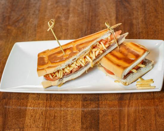 Order Pan Con Bistec Sandwich food online from Islas Canarias store, Miami on bringmethat.com