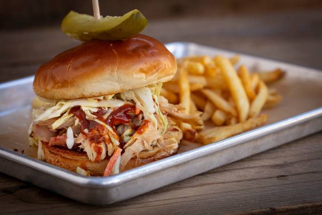 Order Pulled Smoked Chicken  food online from Bad to The Bone BBQ store, San Juan Capistrano on bringmethat.com